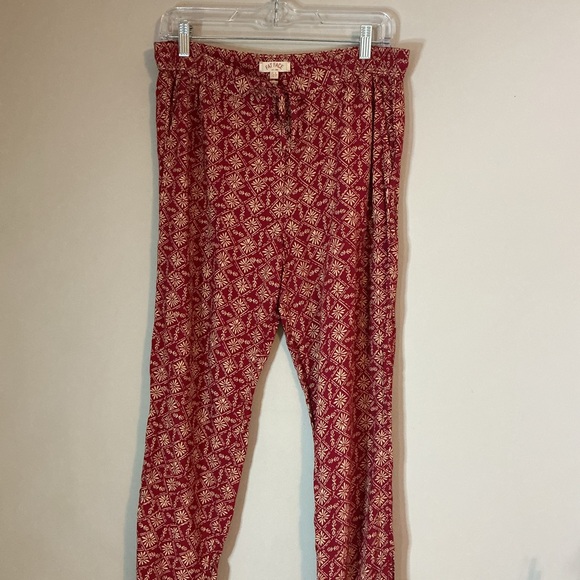 Fat Face Boho Folk Red Printed Tapered Pants | Women’s US 4 / UK 8 - Picture 3 of 9
